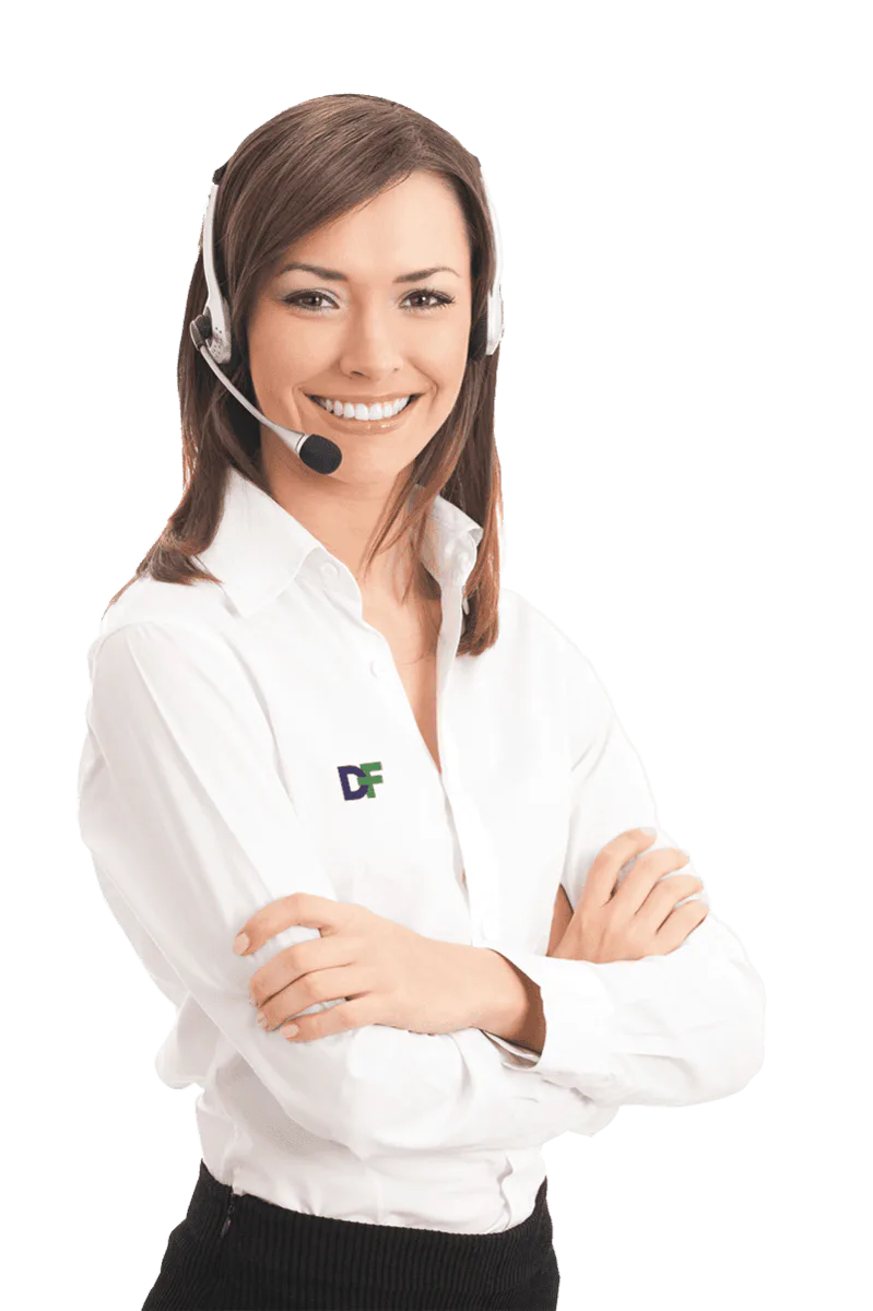 Woman smiling, representing Datafield Technology Services and emphasizing DataField’s Customer Service, complementing the page's context.