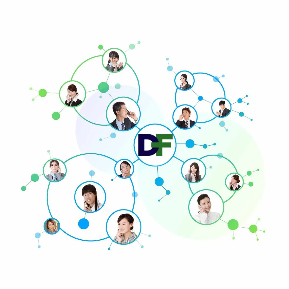 Image capturing people engaged in calls, featuring DataField Technology Services and emphasizing the call to 'Partner with DataField Technology Services,' perfectly aligned with the page's context.